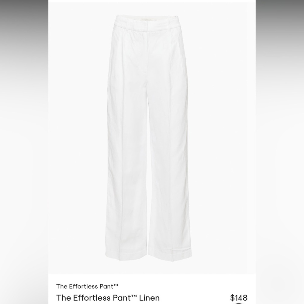 Aritzia effortless linen pant small tall